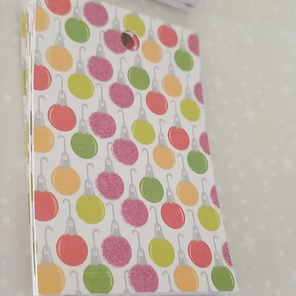 42 Christmas Multicolored Hand Cut Cardstock Gift tags
